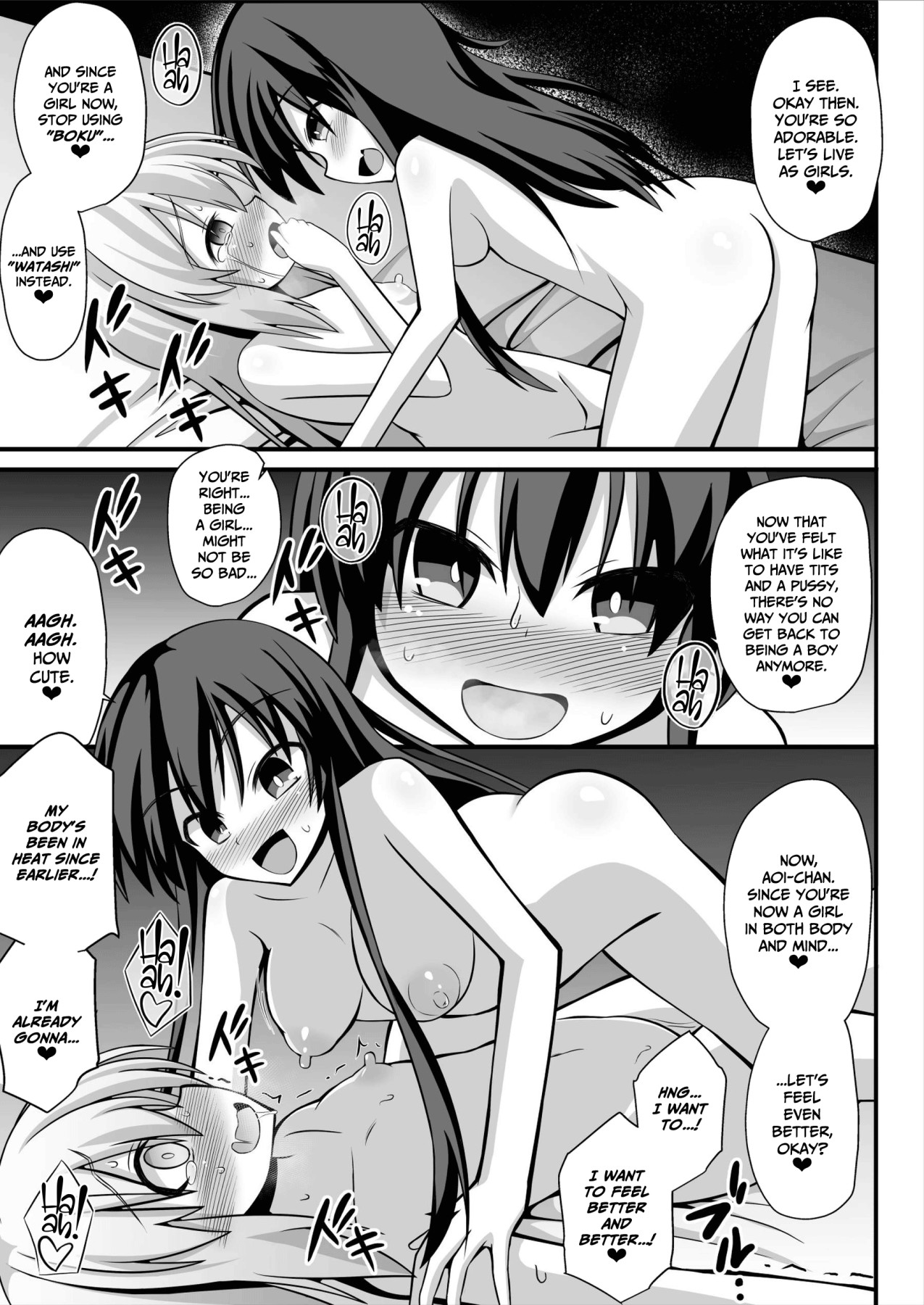 Hentai Manga Comic-Genderbent Descent Into Sluthood ~Turning Into A Girl From Lovey-Dovey Lesbian Sex~-Read-18